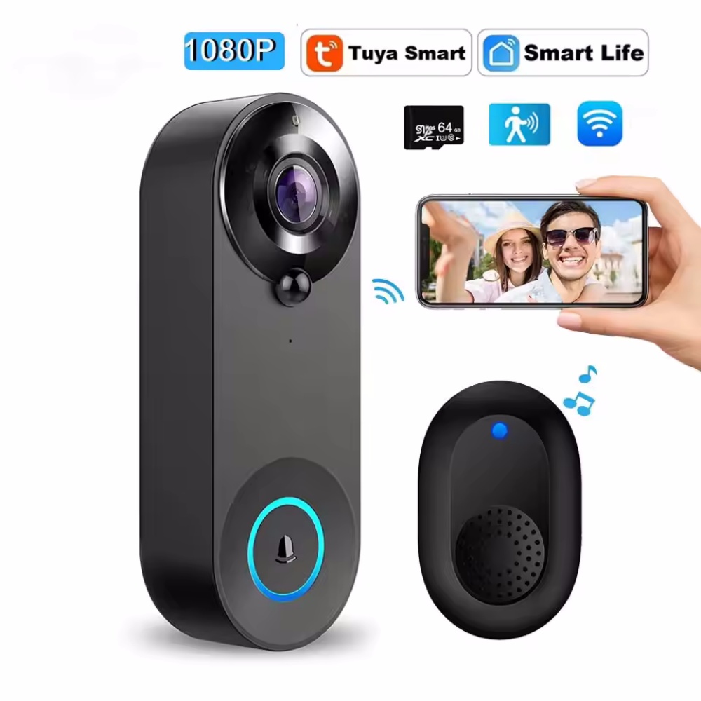 Home Security Monitoring Service - Tuya 1080P اللاسلكية جرس باب واي