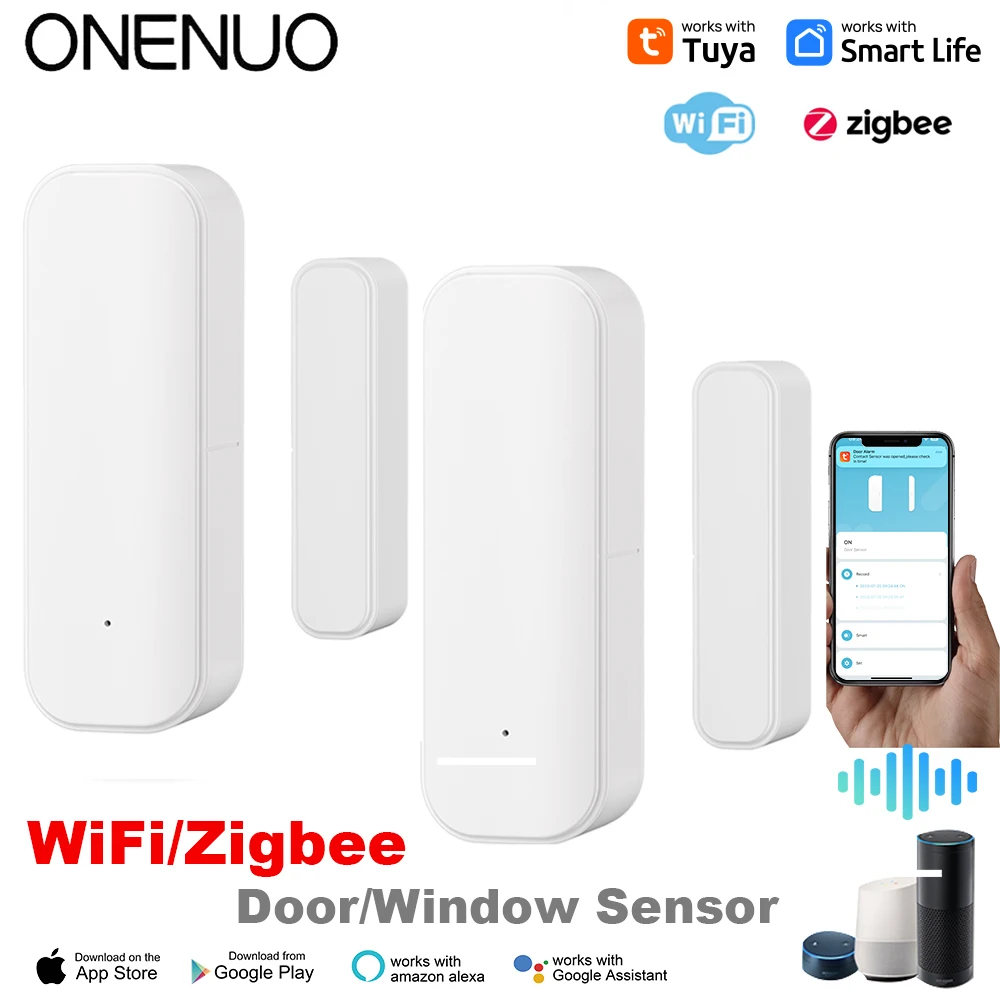 Home Security Battery - Tuya WiFi Zigbee نافذة مستشعر الباب