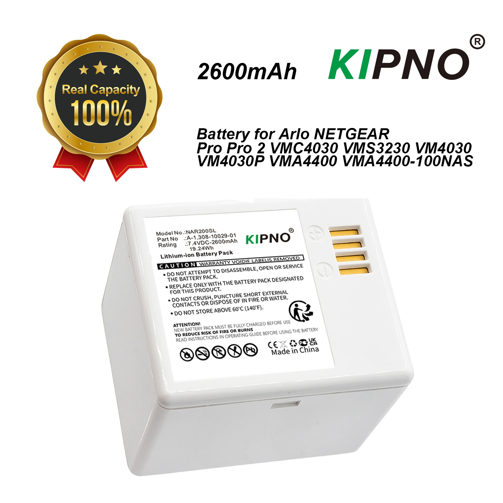 Home Security Battery Replacement - KIPNO استبدال البطارية A-1 ل ARLO