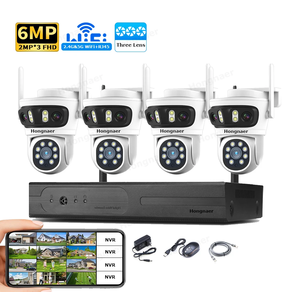Home Security With Camera - نظام كاميرات مراقبة منزلية لاسلكية Hongnaer