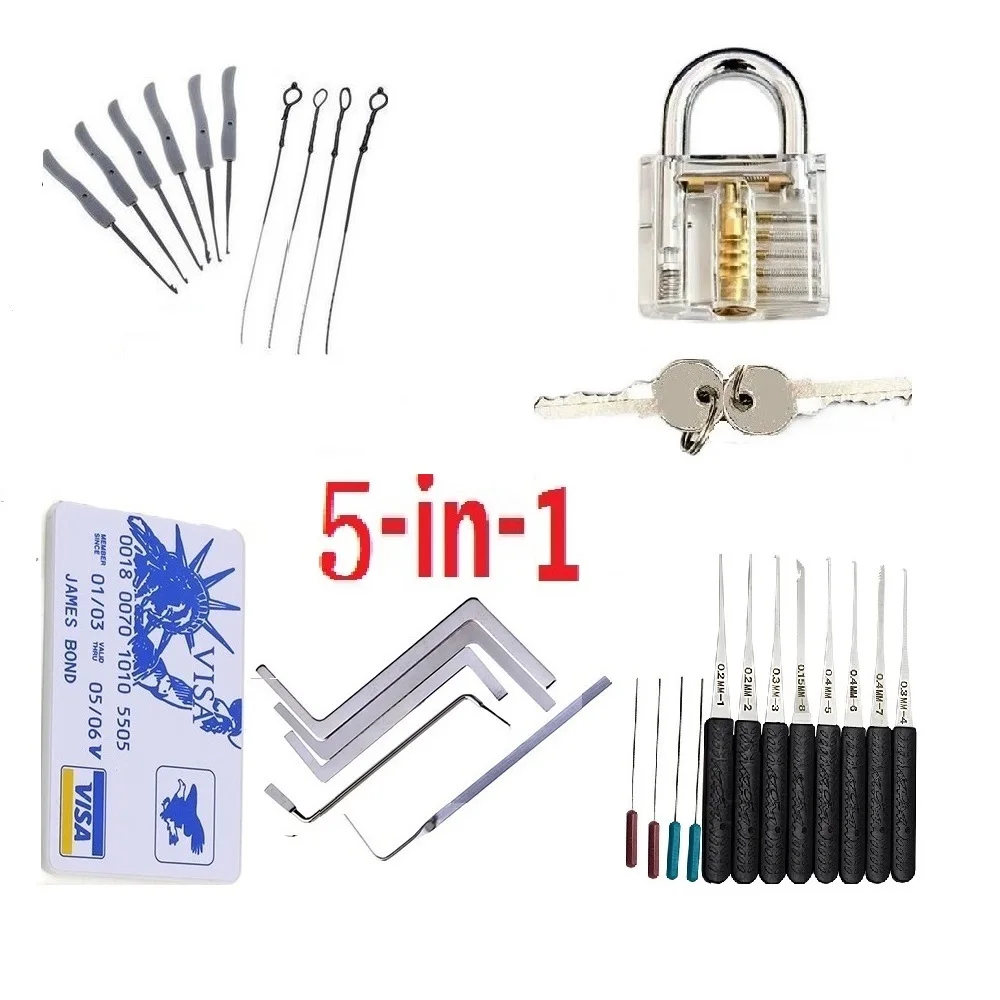 Lock Picking Set - 5IN1 أداة إخراج القفل المكسور مجموعة