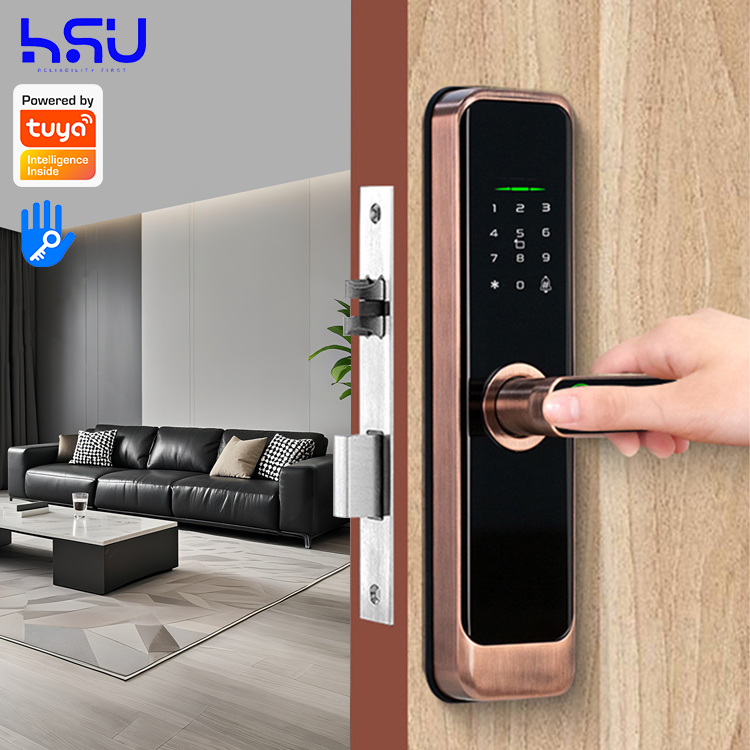 Home Security Door - قفل باب ذكي رقمي للمنازل الخشبية،