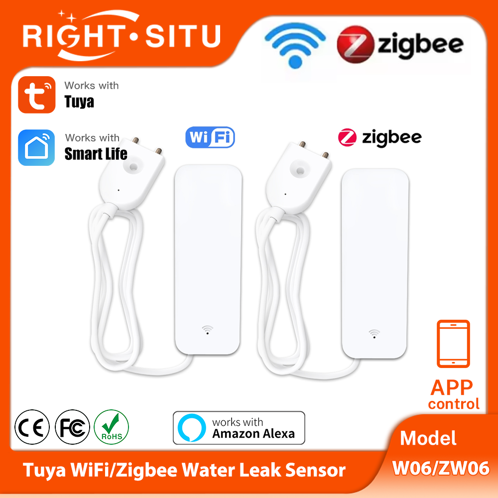 Home Security Technology - Tuya WiFi Zigbee مستشعر المياه الذكي