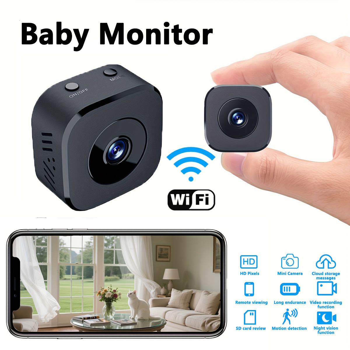 Home Security Panel - 1080P HD كاميرا واي فاي صغيرة