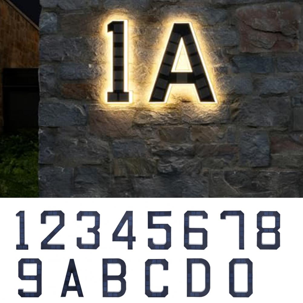 Home Security Number - لافتة رقم المنزل تعمل بالطاقة الشمسية