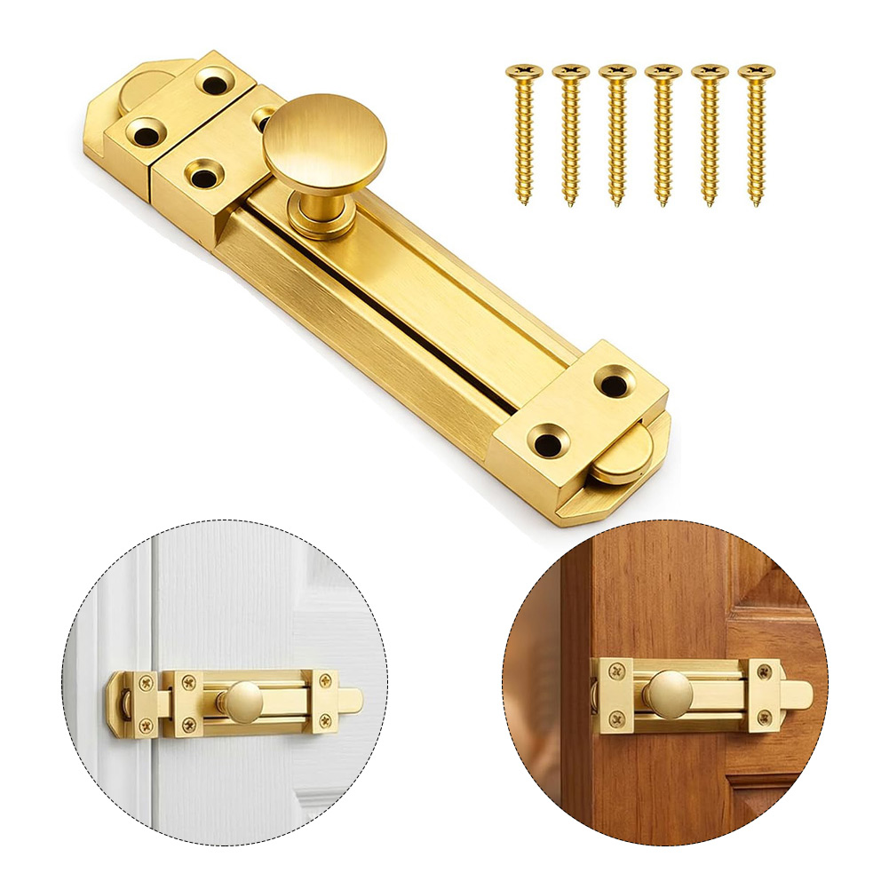 Home Security Door - قفل باب منزلق من النحاس الصلب