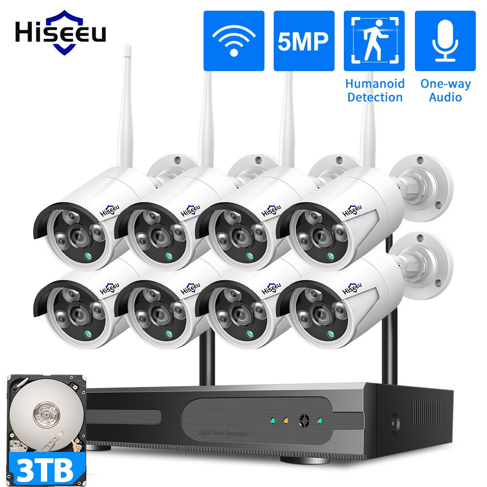 Home Security Panel - نظام كاميرات مراقبة Hiseeu بدقة 3/5/8
