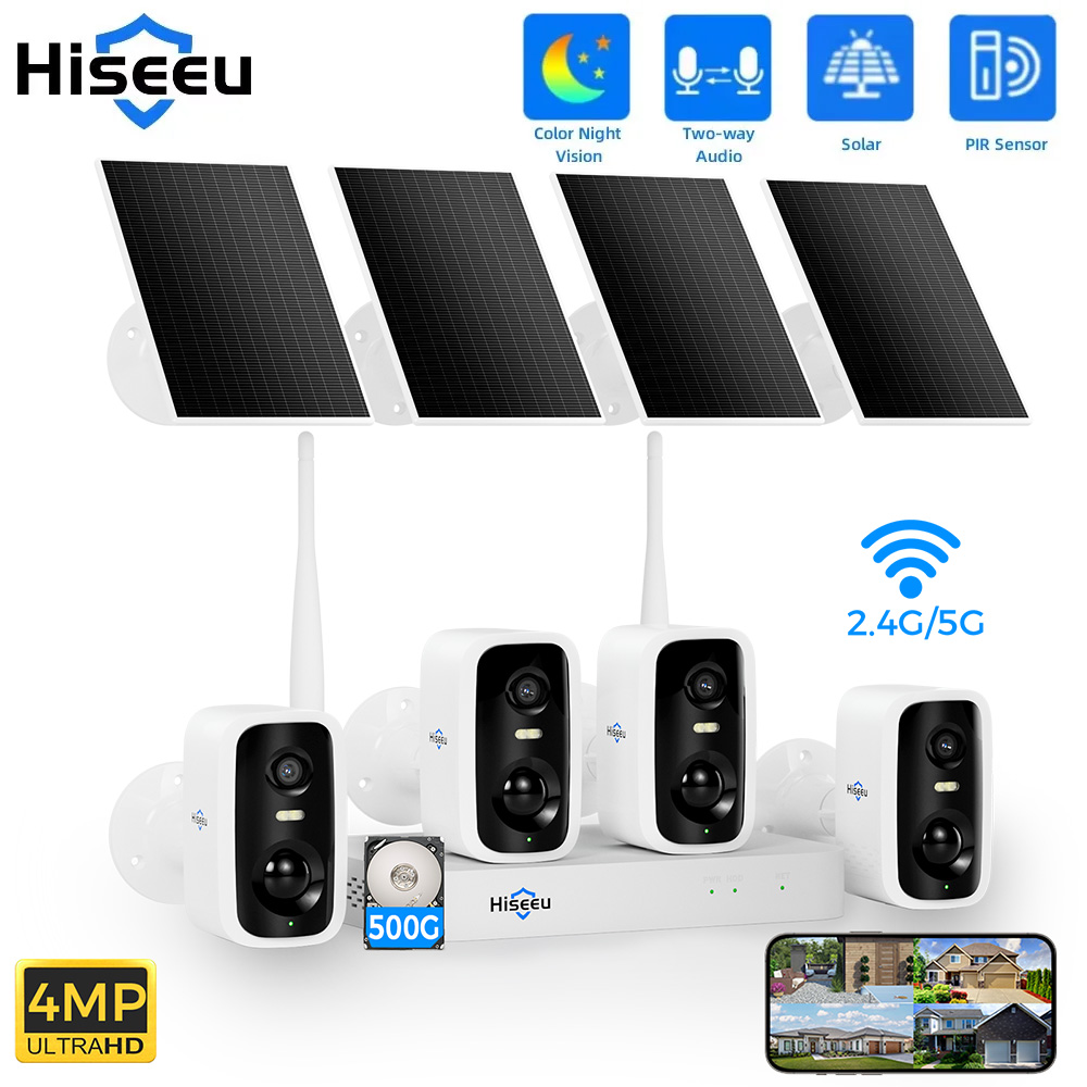 Home Security Panel - Hiseeu 10CH NVR 4MP واي فاي