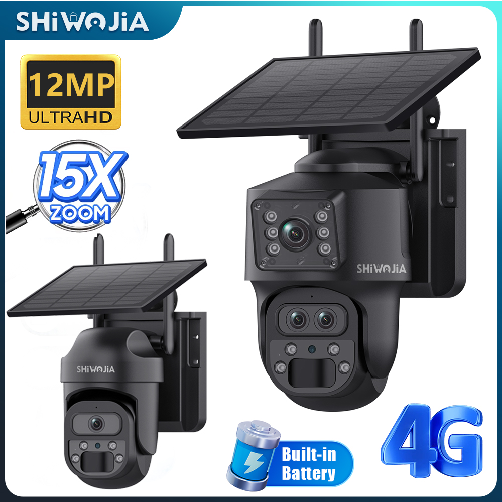 Home Security Panel - كاميرا SHIWOJIA 15X ZOOM الشمسية 4G