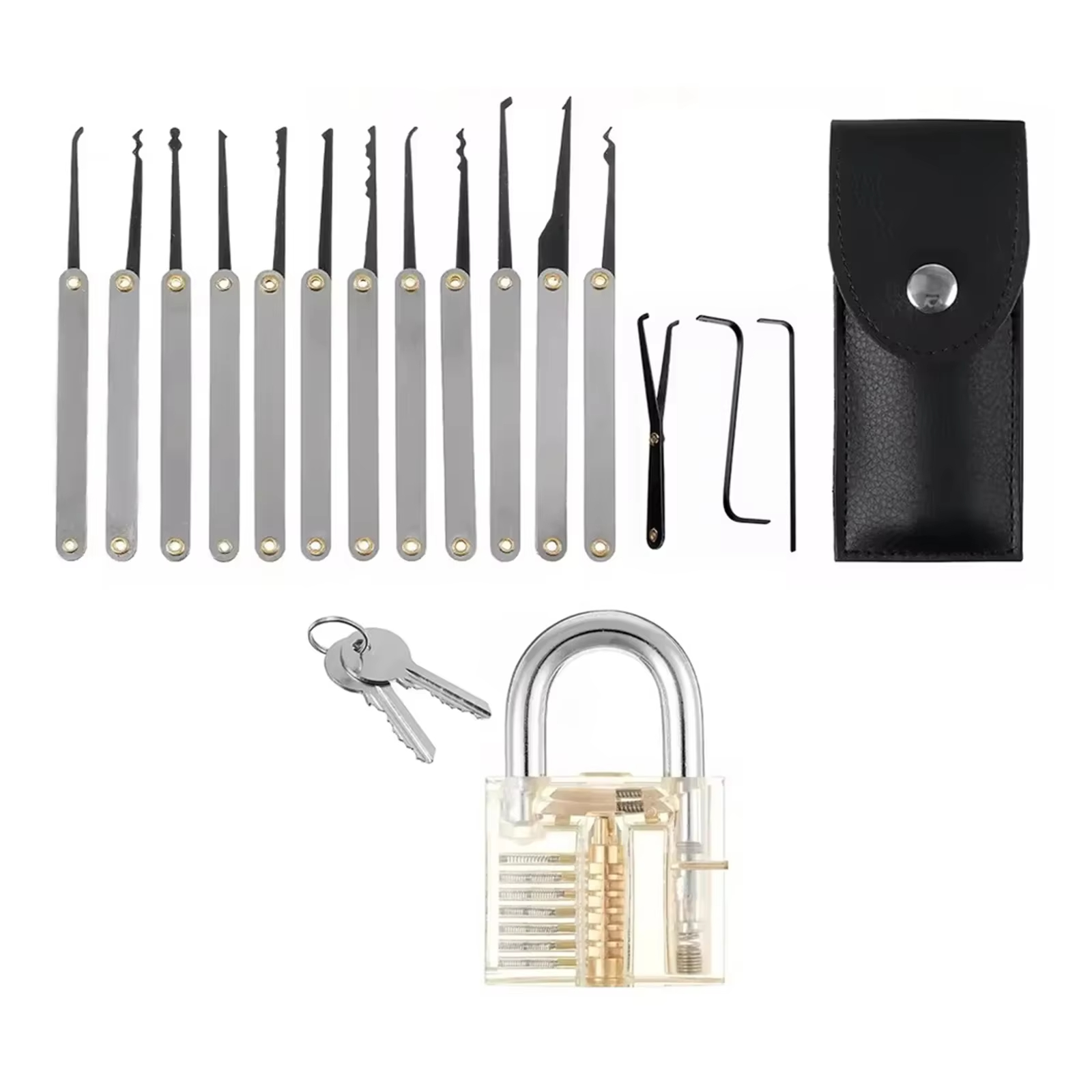Lock Picking Set - 15 قطعة عدة أداة متعددة الوظائف