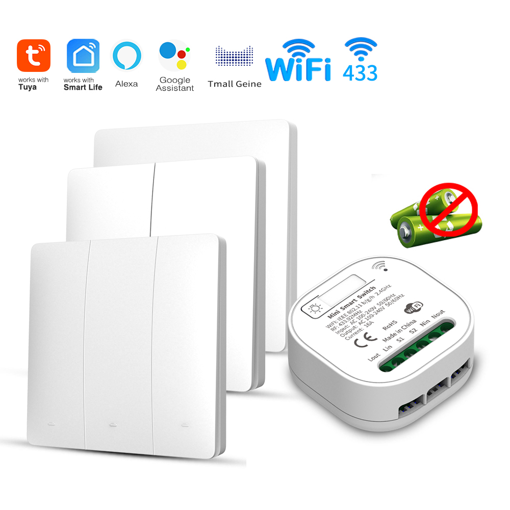 Home Security Battery - مفتاح إضاءة ذكي يعمل بالواي فاي