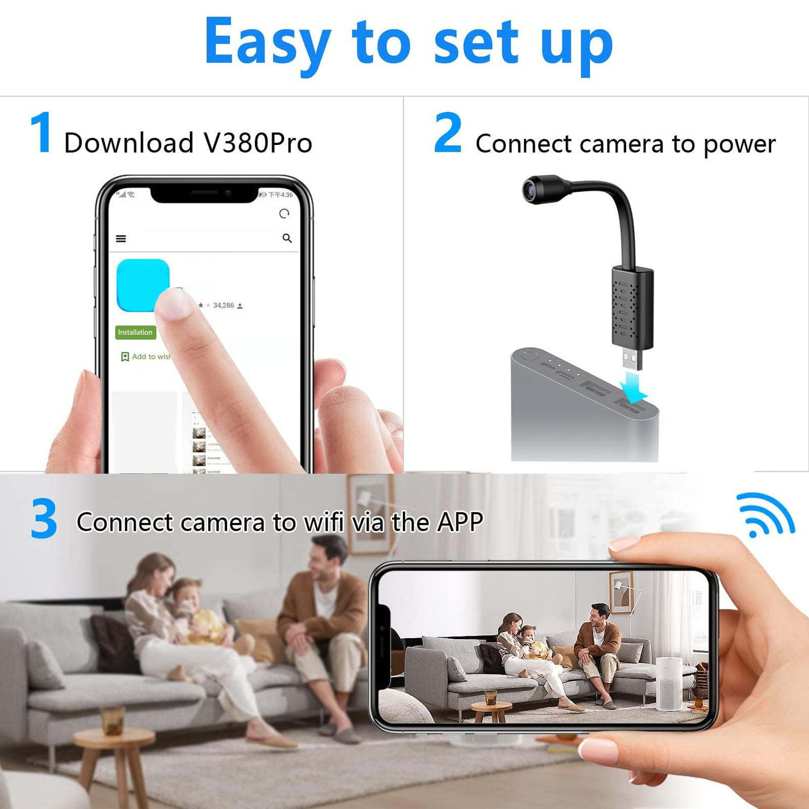 كاميرا أمان لاسلكية صغيرة واي  - مراجعة Home Security Monitoring Service وسعره