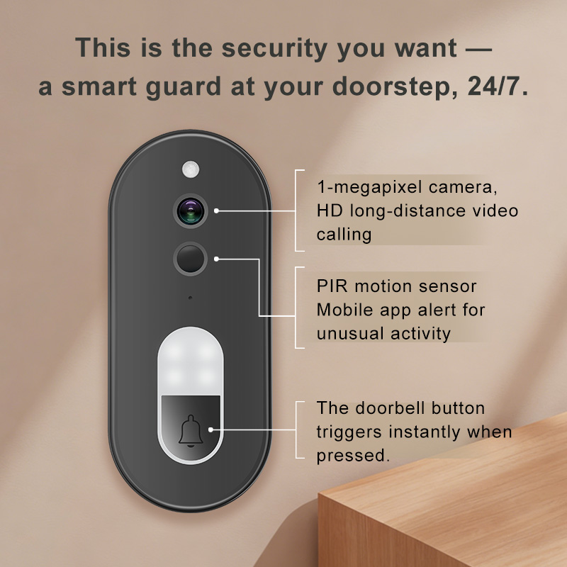 جرس باب ذكي لاسلكي واي فاي بدق - مراجعة Home Security Monitoring Service وسعره