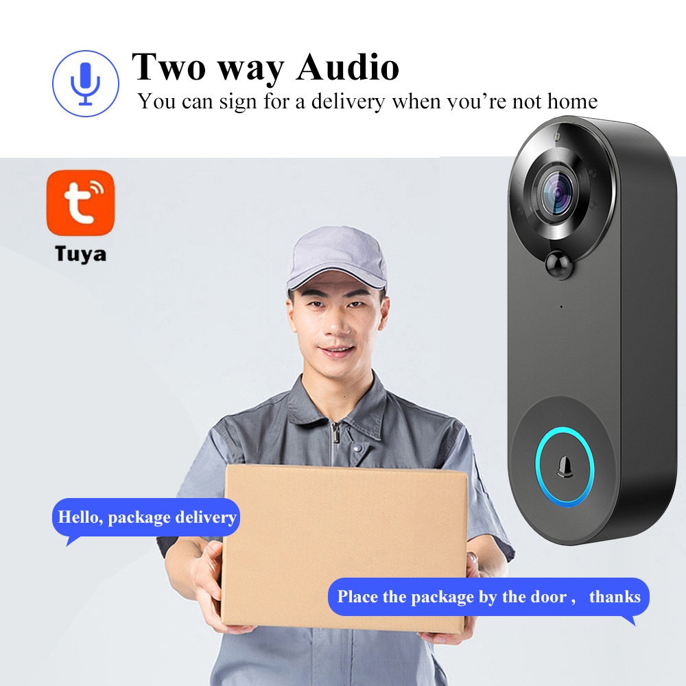 Tuya 1080P اللاسلكية جرس باب و - مراجعة Home Security Monitoring Service وسعره