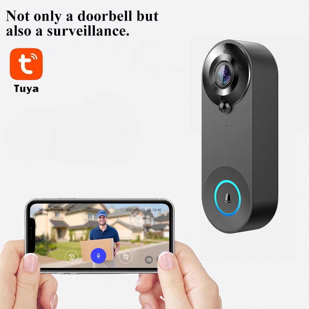 Tuya 1080P اللاسلكية جرس باب و - مراجعة Home Security Monitoring Service وسعره