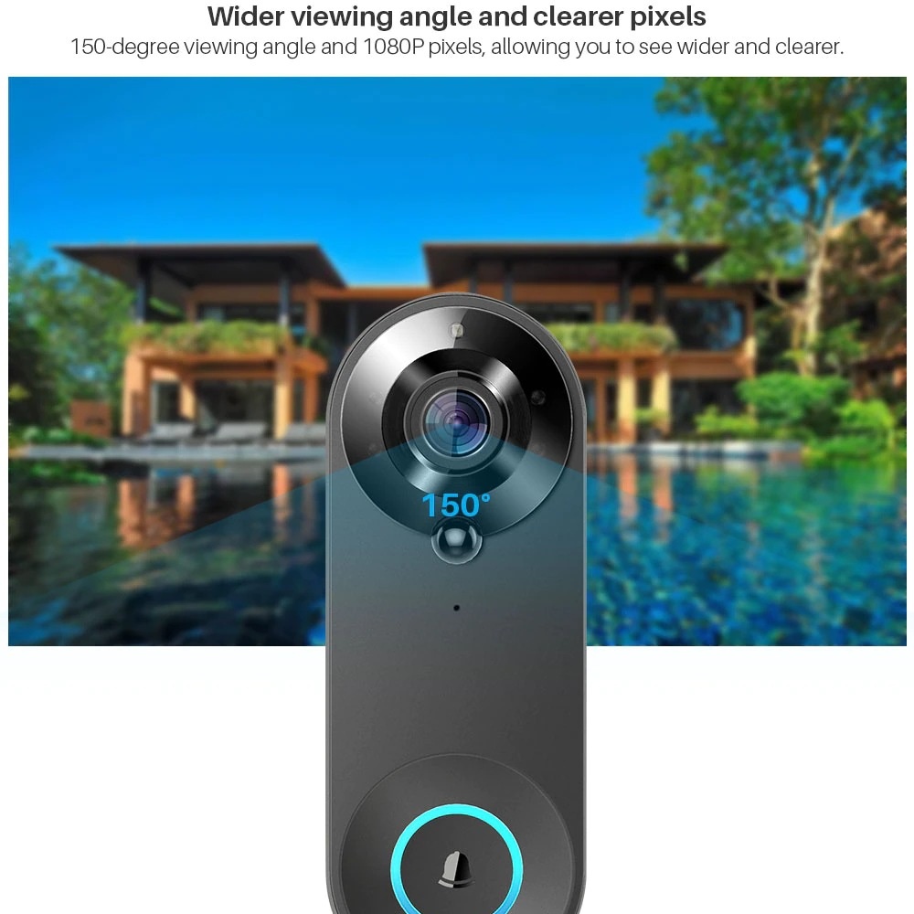 Tuya 1080P اللاسلكية جرس باب و - مراجعة Home Security Monitoring Service وسعره