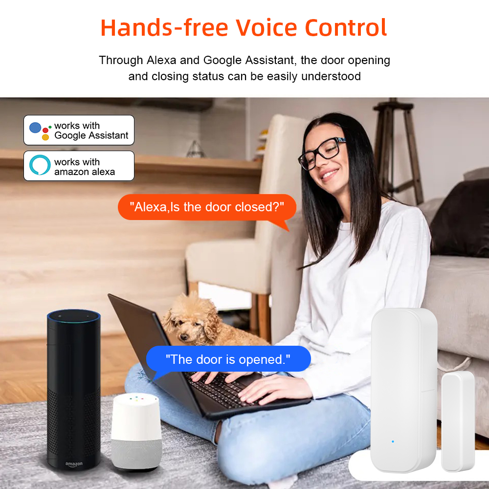Tuya WiFi Zigbee نافذة مستشعر  - مراجعة Home Security Battery وسعره