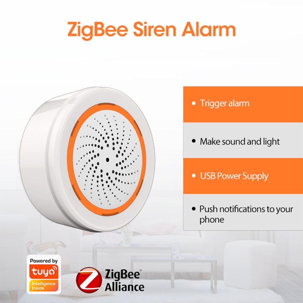 Coolcam Tuya Zigbee إنذار صفار - مراجعة Home Security Tips وسعره