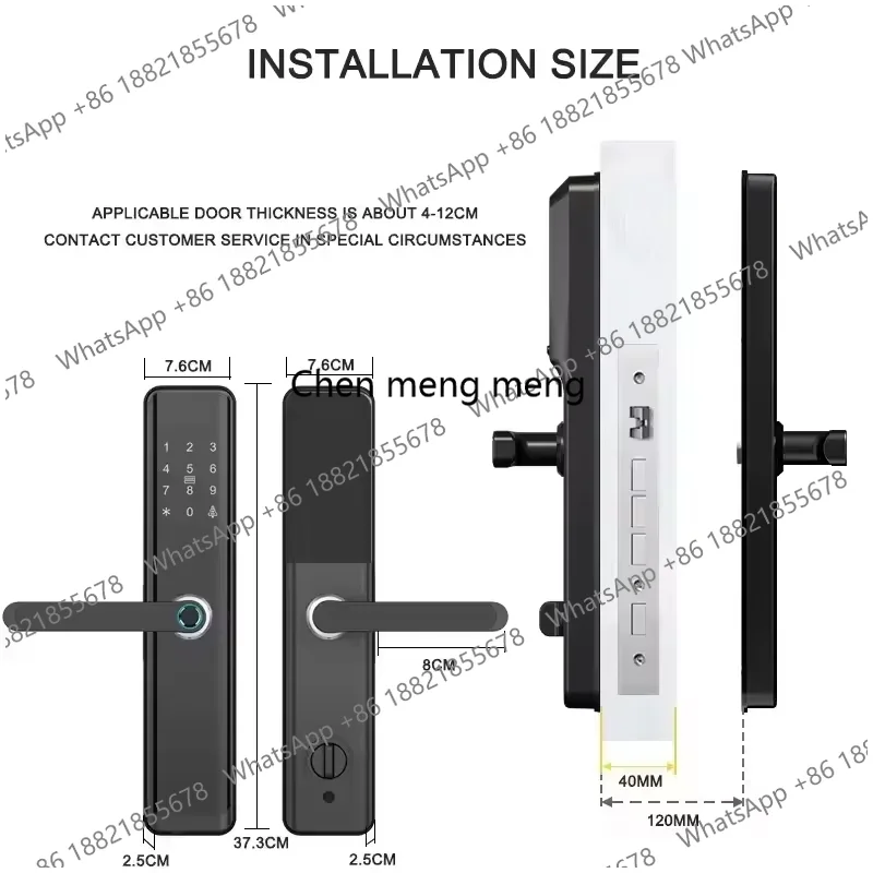 قفل باب ذكي بمقبض بصمة الإصبع  - مراجعة Home Security Battery Replacement وسعره