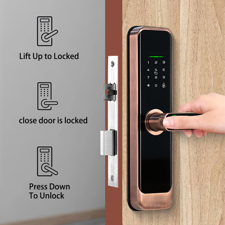 قفل باب ذكي رقمي للمنازل الخشب - مراجعة Home Security Door وسعره