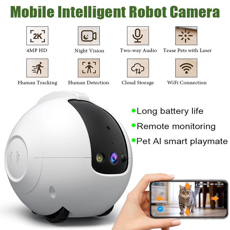 كاميرا مراقبة منزلية ذكية متنق - مراجعة Home Security Robot Dog وسعره