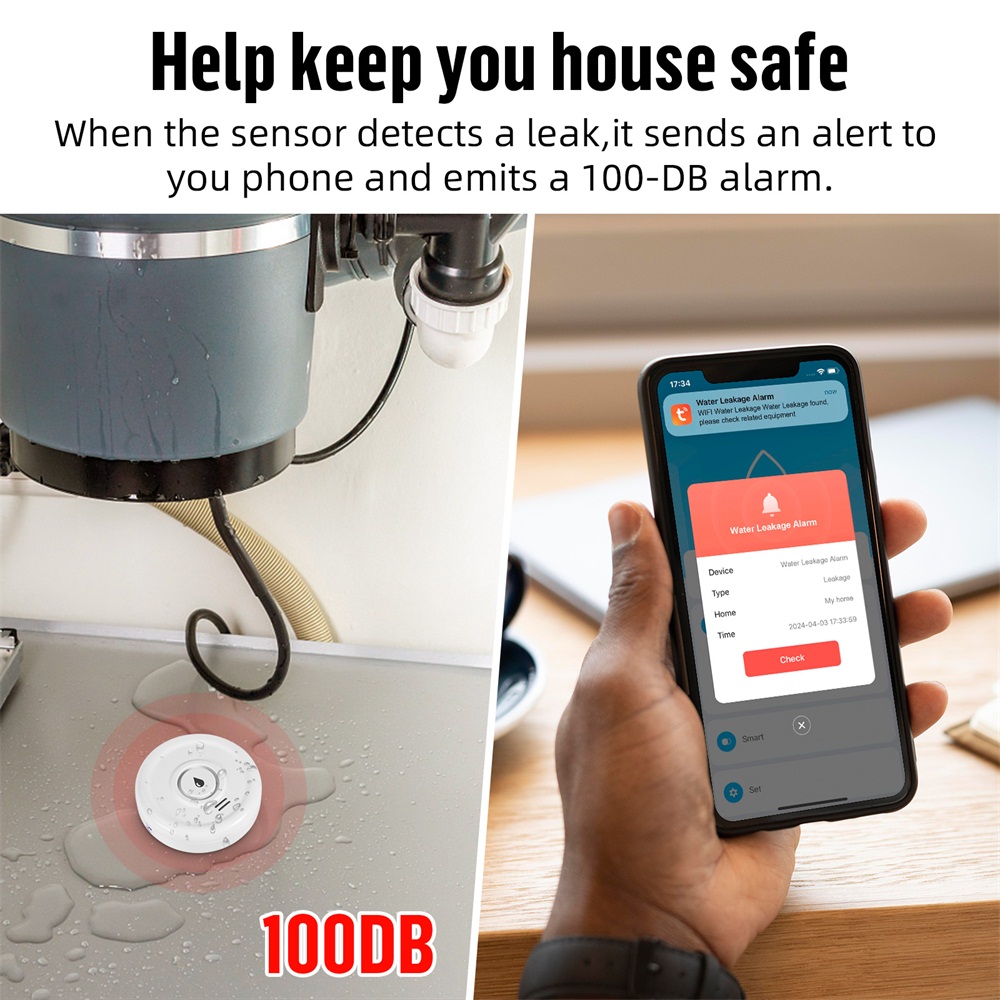 Fuers كاشف تسرب المياه إنذار ا - مراجعة Home Security Installation وسعره
