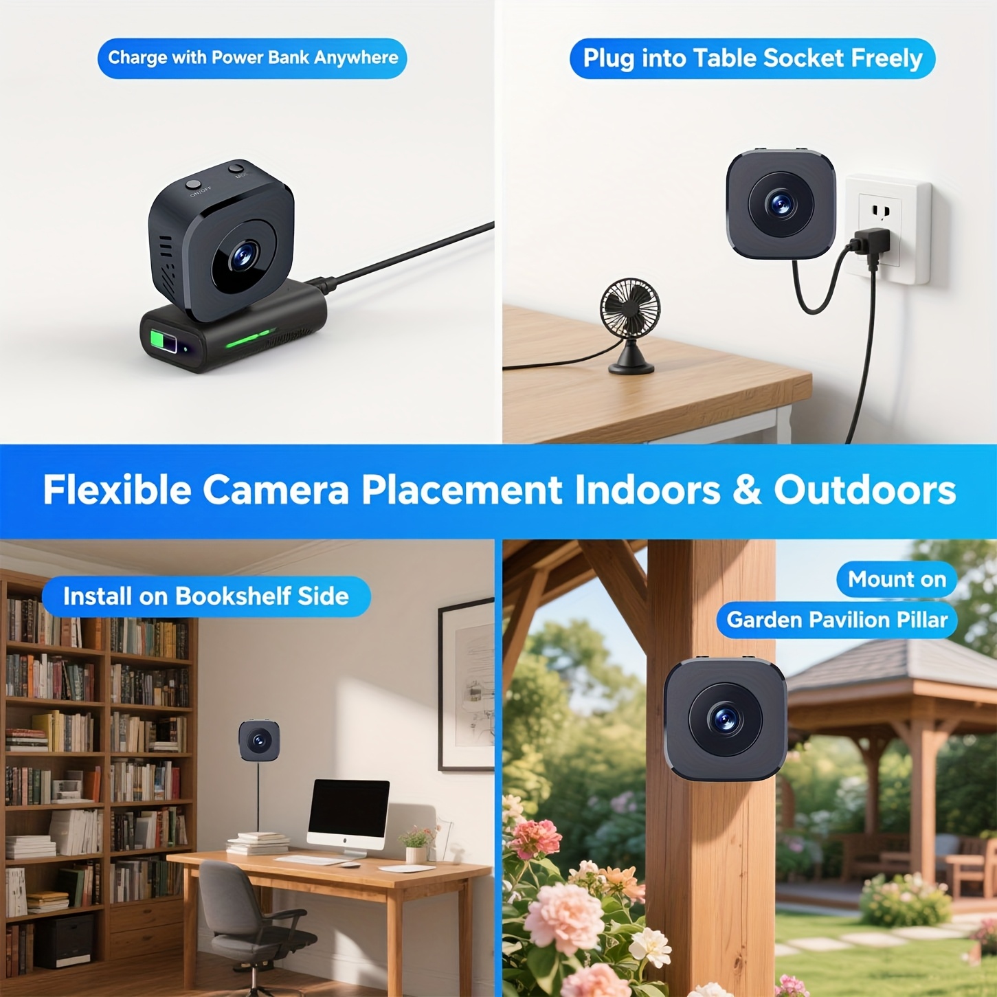1080P HD كاميرا واي فاي صغيرة  - مراجعة Home Security Panel وسعره