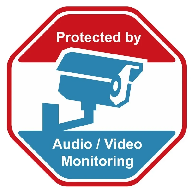 بطاقة تحذيرية لاصقة للكاميرات  - مراجعة Home Security With Camera وسعره