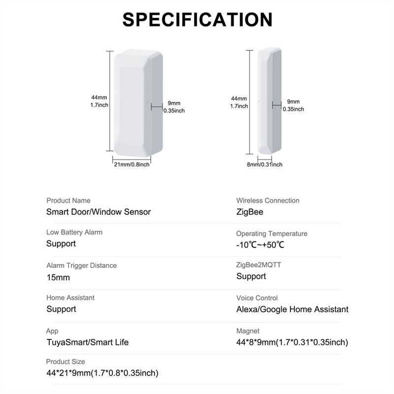 مستشعر الباب ABLG Tuya Zigbee  - مراجعة Home Security Door وسعره