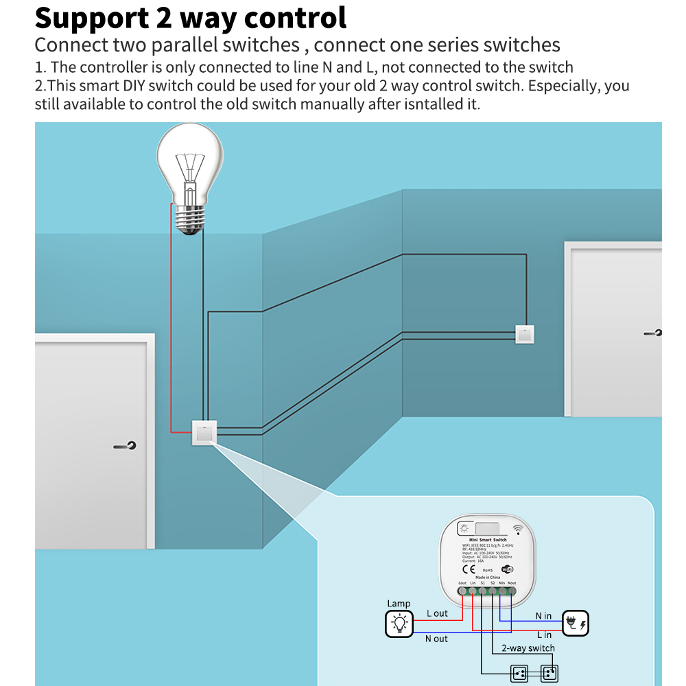 مفتاح إضاءة ذكي يعمل بالواي فا - مراجعة Home Security Battery وسعره